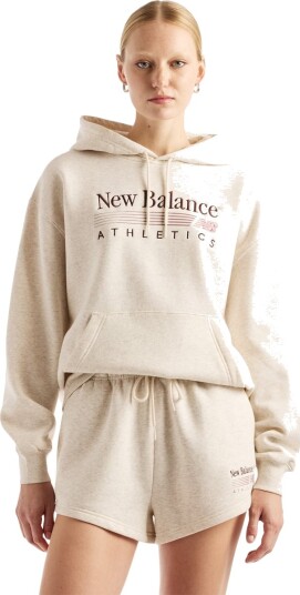 New Balance Trackside Fleece Hoodie Beige L