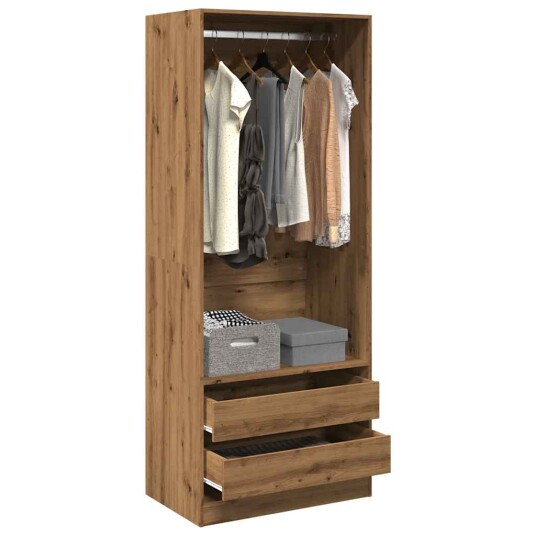Garderobe artisan eik 80x50x200 cm konstruert tre