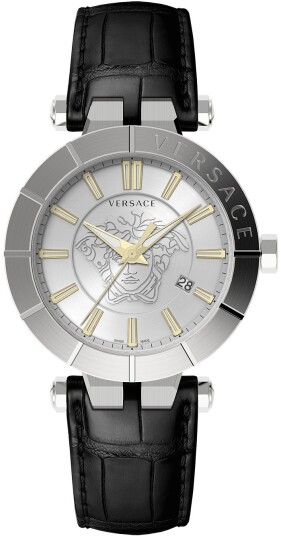 Versace Herreklokke VE2B00121 V Race Sølvfarget/Lær Ø43 mm