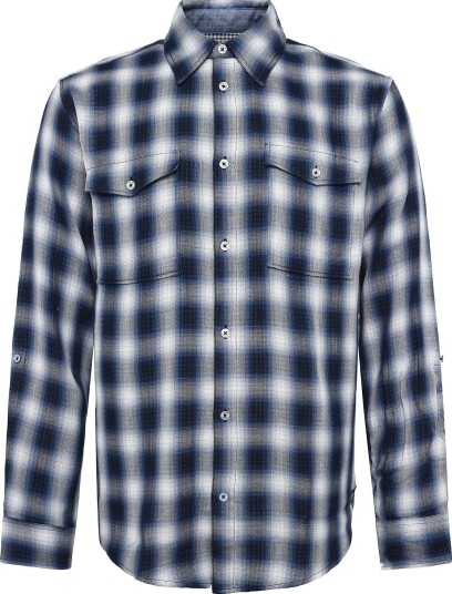 Scotch & Soda Double Faced Check Relaxed Fit Shirt   SKY CAPTAIN CHECK   XXL
