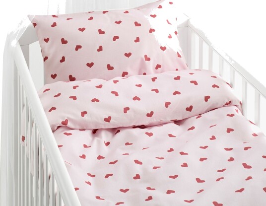 Borganäs Sengesett Sprinkelseng Hjärtrud 2 Delt 100x130 Rosa