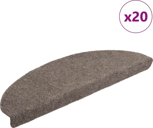 Selvklebende trappematter 20 stk kremhvit 65x21x4 cm 8721288457714