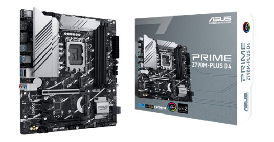 ASUS PRIME Z790M-PLUS D4 Hovedkort - Intel Z790 - Intel LGA1700 socket - DDR4 RAM - Micro-ATX