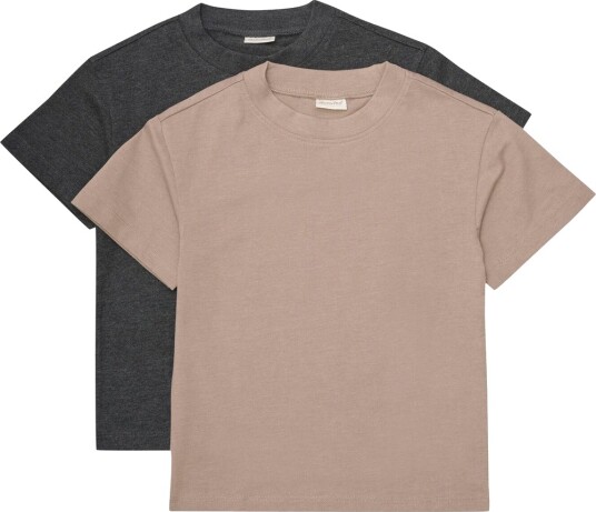 Minymo Fossil T-Shirt Loose Fit 2-Pack 116