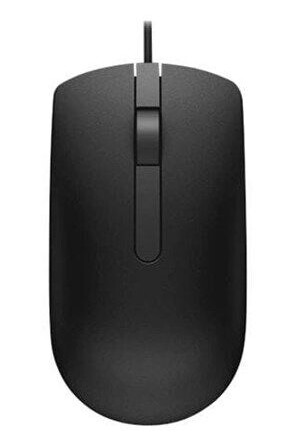 Dell MS116 Kablet Optisk Mus med 3 Knapper og 1000 DPI - Svart