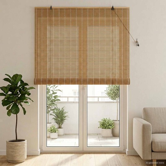 vidaXL Rullegardin Natur 130 x 220 cm Bambus