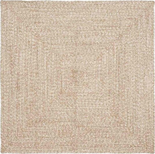  Teppe Naturlig og hvit 120 x 120 cm Jute