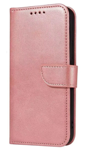 INCOVER iPhone 13 Flip Deksel i Skinn med Lommebok og Magnetisk Lukning - Rose Gold