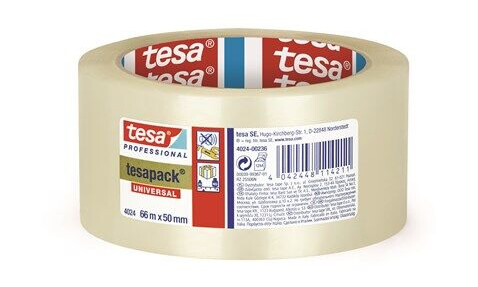 tesa pack Universal Packaging Tape 66 m x 50 mm Transparent tesa pack Universal Packaging Tape 66 m x 50 mm Transparent