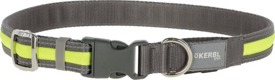 Kerbl Pet Light & Reflex Lysende Halsbånd Størrelse M/L 45-65 cm Halsomkrets 20 Mm Bred