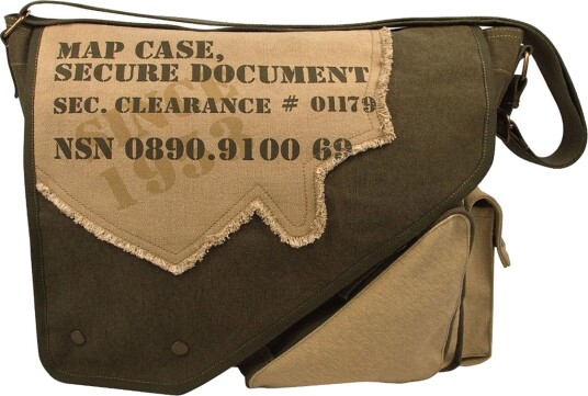 Rothco Skulderveske 2-farget med trykk 13L Beige Rothco Skulderveske 2-farget med trykk 13L Beige
