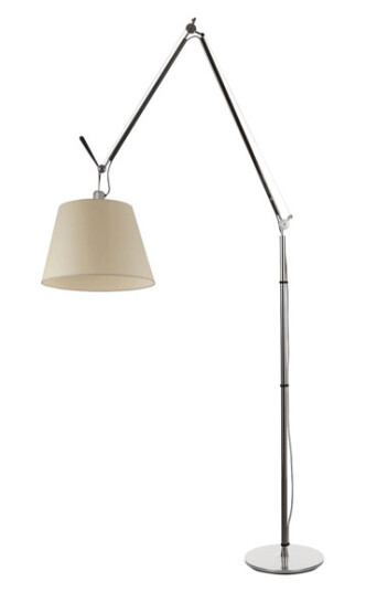 Artemide Tolomeo Mega Gulvlampe Pergament 36 cm Skjerm m. Lysdemper