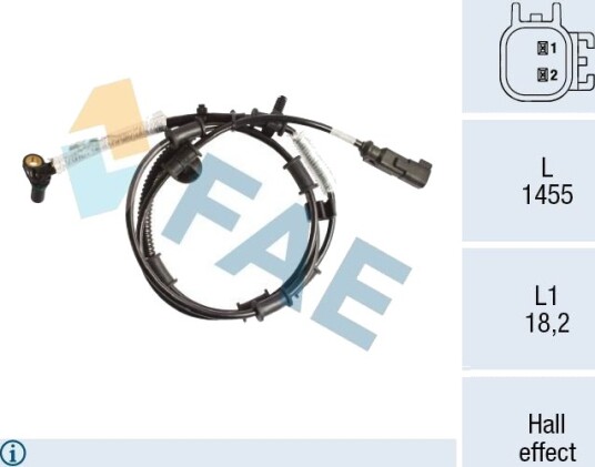 FAE 78215 Sensor ABS FAE 78215 Sensor ABS