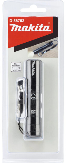 Makita D-58752 LED Minilykt - 90 mm, uten 1x 1,5V AA-batteri