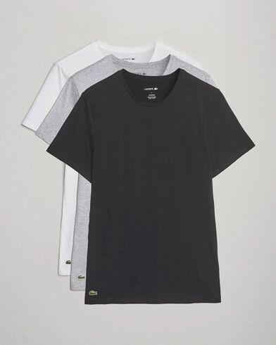 Lacoste 3-Pack Crew Neck T-Shirt White/Grey/Black