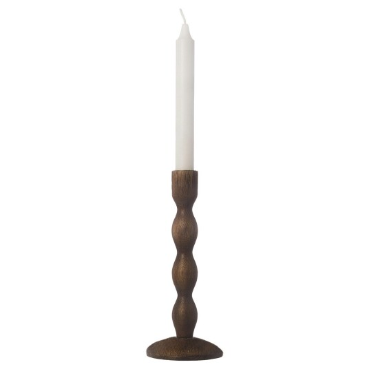Ernst Lysestake 21 cm Mørk Brun i Mangotre Ernst Lysestake 21 cm Mørk Brun i Mangotre