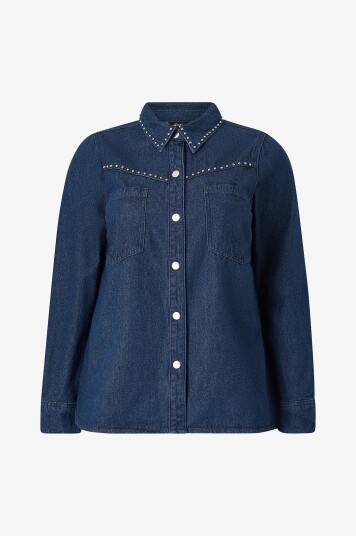 Zizzi Denimskjorte jMavia L/S Blå