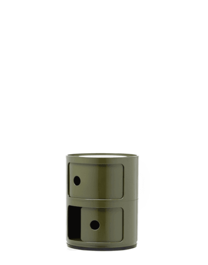 Kartell Componibili Classic Oppbevaring med 2 Rom Grønn Kartell Componibili Classic Oppbevaring med 2 Rom Grønn