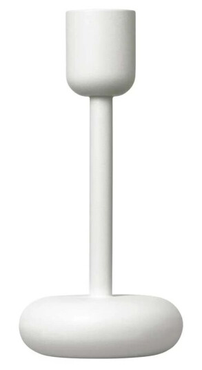 Iittala Nappula Lysestake Hvit 183 mm Stål Iittala Nappula Lysestake Hvit 183 mm Stål