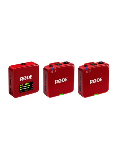 Røde Wireless GO 3 Trådløs Mikrofon Rød med GainAssist-teknologi Røde Wireless GO 3 Trådløs Mikrofon Rød med GainAssist-teknologi
