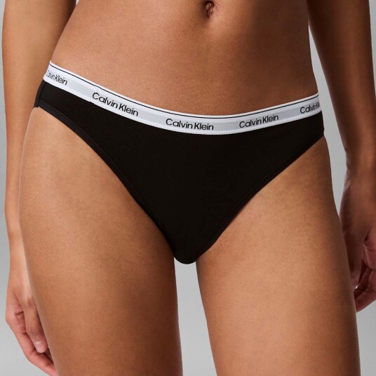 Calvin Klein Truser Modern Logo Bikini Brief Svart bomull Large Dame Calvin Klein Truser Modern Logo Bikini Brief Svart bomull Large Dame
