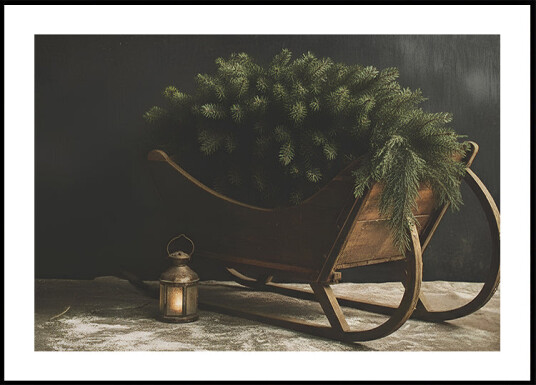 Christmas Sled Plakat Plakat / 40x50cm