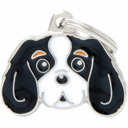 Myfamily Cavalier King Charles Idtag Sort/Hvit