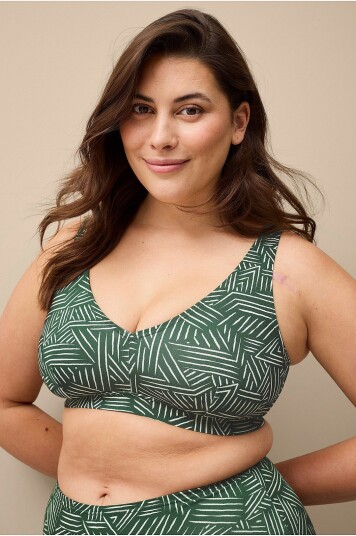 Ellos Plus Collection Myk bikini BH Grønn