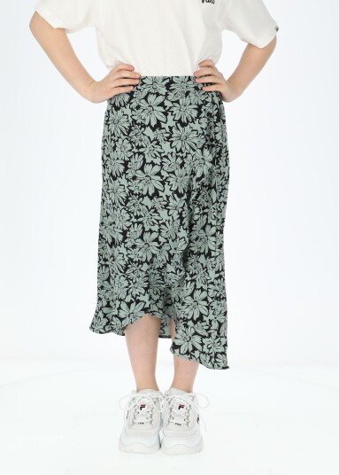 Seaside Sankt Claud Long Skirt Jr Daisey Flower Green 120 Skjørt