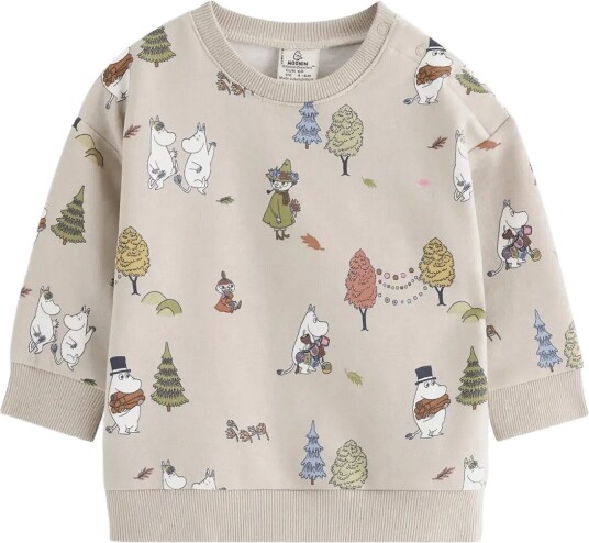 Lindex Moomin Sweatshirt With Brushed Inside LIGHT BEIGE 68