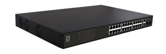 Levelone Gep-2821, Uhåndtert, Gigabit Ethernet (10/100/1000), Strøm Over Ethernet (Poe), Rack-Montering, 1U