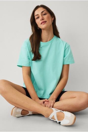 Ellos STUDIO Trenings t skjorte Boyfriend Tee Cropped Grønn
