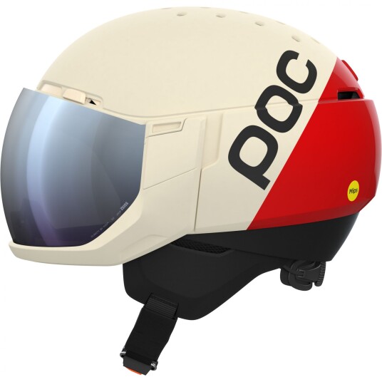 POC Levator MIPS Skihjelm med Visir Rouge/Blanc 51-54 cm