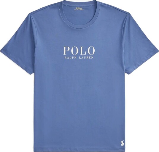 Polo Ralph Lauren Logo Cotton Jersey Sleep Shirt - CARSON BLUE - XS