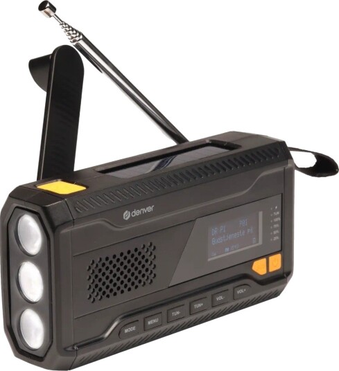 Denver SCD-2033 Bærbar FM/DAB+ Radio med Bluetooth og Solcelle Svart Denver SCD-2033 Bærbar FM/DAB+ Radio med Bluetooth og Solcelle Svart