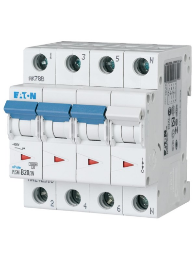 Eaton Plsm-c20/3n-mw - miniature circuit breaker mcb (4015082425449) Eaton Plsm-c20/3n-mw - miniature circuit breaker mcb (4015082425449)