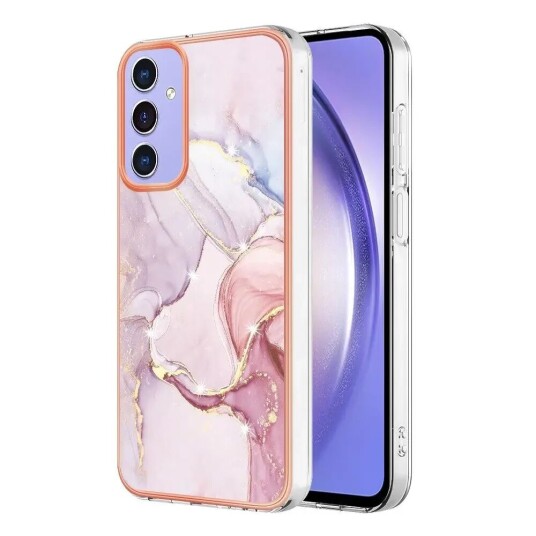 INCOVER Samsung Galaxy A15 (5G) / A15 Hybrid Plastdeksel - Rose Gold Marmor