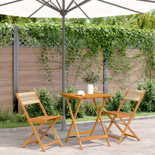  Bistrosett 3 deler beige polypropylen og heltre 3281759