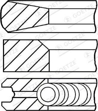 Stempelringsett GOETZE ENGINE 08-176400-10
