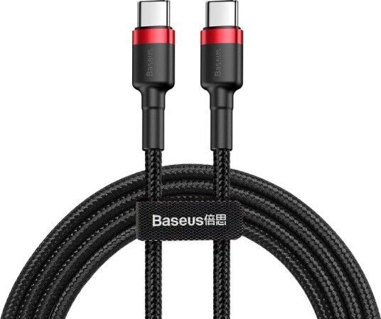 Baseus Cafule USB-C 60W PD QC 3.0 2m Kabel Svart/Rød