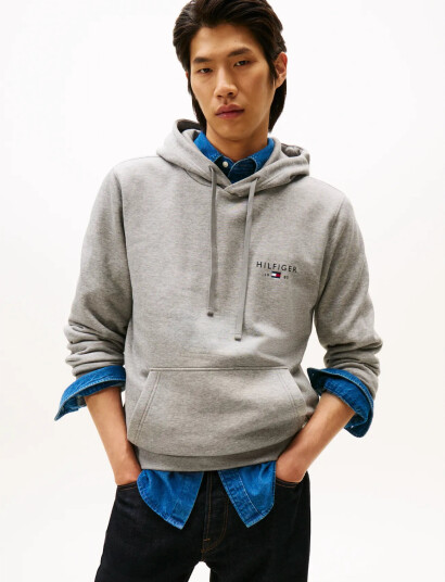 Tommy Hilfiger Brand Love Small Hilfiger Hoodie - Grey - XXL