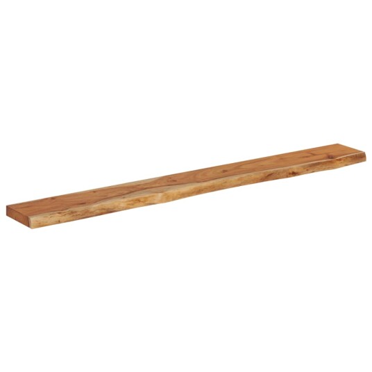  Vegghylle 160x20x3,8 cm rektangulær heltre akasie naturlig kant 8721012090071