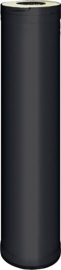 Harvia Stålpipe 1 Meter Sort