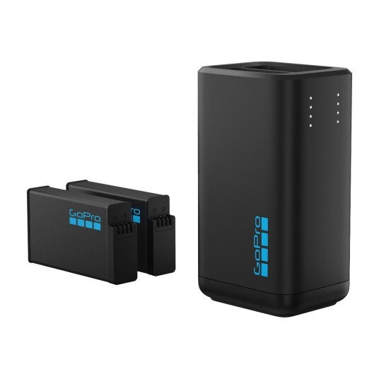 GoPro MAX2 Dobbel Batterilader med 2 Enduro Batterier for Rask Lading GoPro MAX2 Dobbel Batterilader med 2 Enduro Batterier for Rask Lading