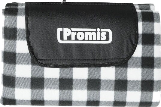 Promis KP200 Piknikteppe   150x200 cm Vanntett Fleece   R??de ruter