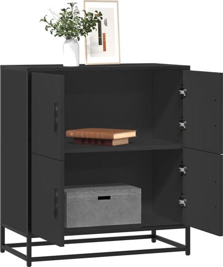 Skjenk svart 68x35x76 cm konstruert tre 8721102840487