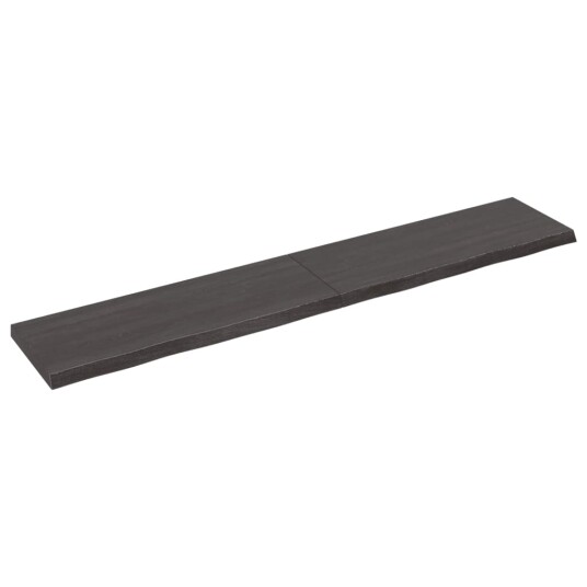 vidaXL Vegghylle m?rkegr? 160x30x4 cm behandlet heltre eik