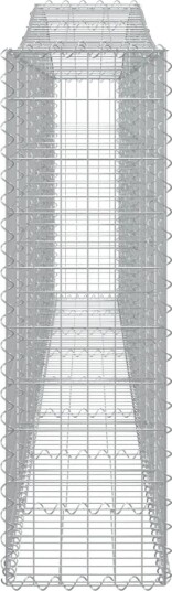 vidaXL Gabionkurver buede 9 stk 400x30x100/120 cm galvanisert jern