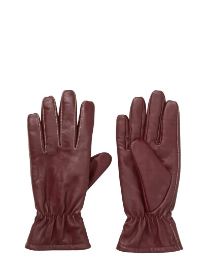 Becksöndergaard Smooth Leather Gloves - Brown - 7