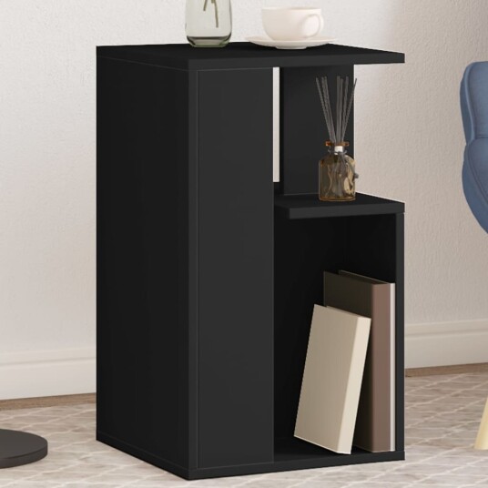 Sidebord svart 35x35x60 cm konstruert tre 840738